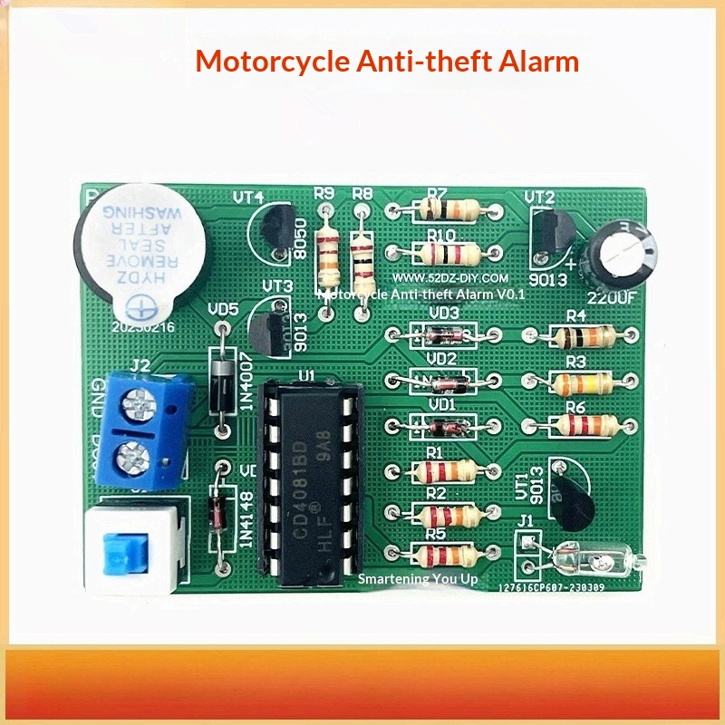 Diy Motorcycle Electronics - Kit DIY d'alarme antivol anti-vibration pour