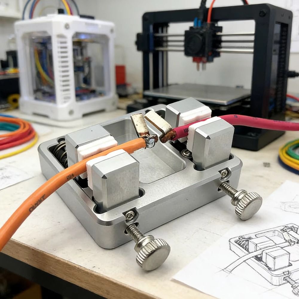 Diy Electronics Tools - Support de soudage en aluminium réglable,