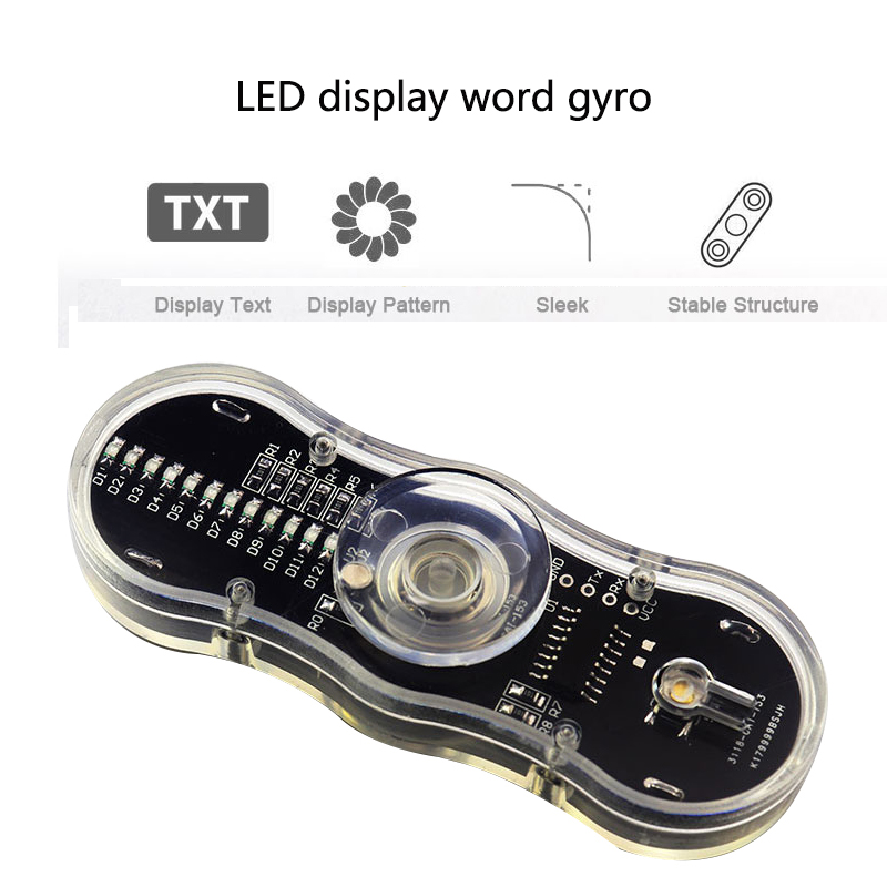 Diy Electronics For Adults - LED rotation 2 feuilles doigt gyroscope