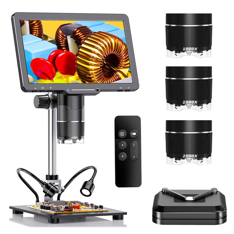 Diy Electronics Videos - Microscope numérique HDMI 2500X, 3 objectifs