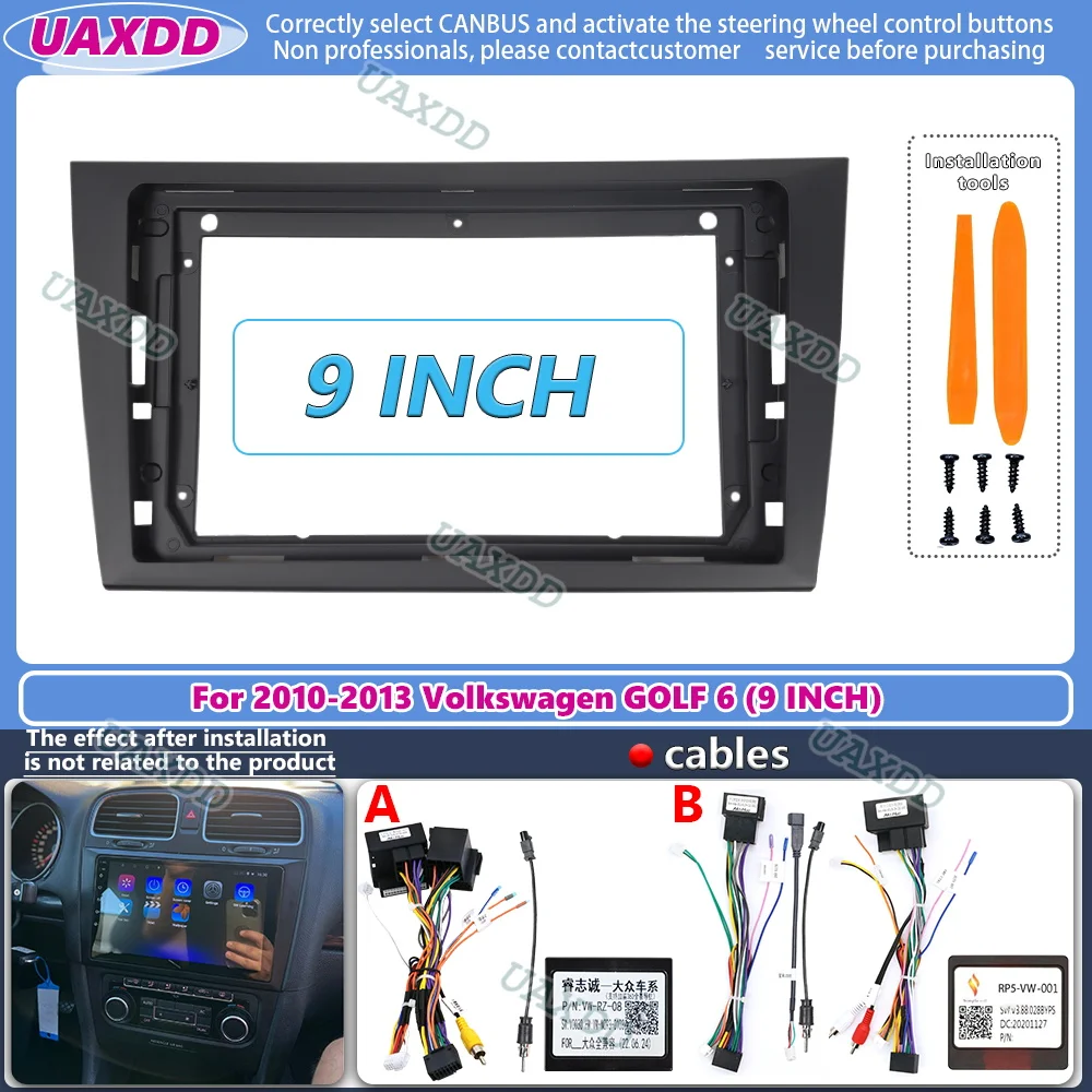 Diy Electronics Radio - Cadre DVD de voiture 9 pouces